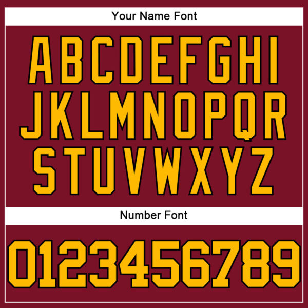 Custom Crimson Gold-Black Authentic Baseball Jersey