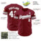 Custom Crimson White-Gray Authentic Baseball Jersey