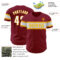 Custom Crimson White-Gold Authentic Baseball Jersey