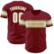Custom Crimson White-Old Gold Authentic Baseball Jersey