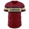 Custom Crimson Black-Cream Authentic Baseball Jersey