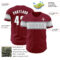 Custom Crimson White-Gray Authentic Baseball Jersey