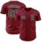 Custom Crimson Black-White Authentic Baseball Jersey