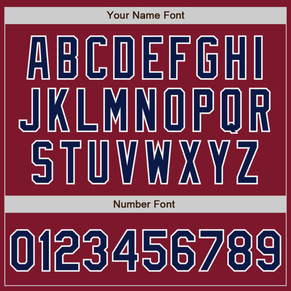 Custom Crimson Navy-White Authentic Baseball Jersey