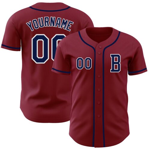 Crimson0144_744a4b47-00f1-4ce0-a5ec-1160162d3ac6 Custom Crimson Navy-White Authentic Baseball Jersey