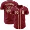 Custom Crimson Cream Authentic Baseball Jersey