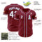 Custom Crimson White-Light Blue Authentic Baseball Jersey