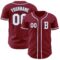 Custom Crimson White-Light Blue Authentic Baseball Jersey