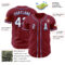 Custom Crimson White-Royal Authentic Baseball Jersey