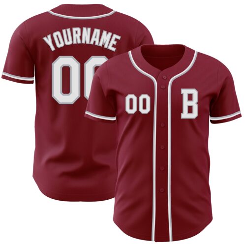 Crimson0153_db82362b-5343-441f-aa35-a1d3d6958727 Custom Crimson White-Gray Authentic Baseball Jersey