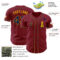 Custom Crimson Navy-Gold Authentic Baseball Jersey