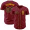 Custom Crimson Navy-Gold Authentic Baseball Jersey