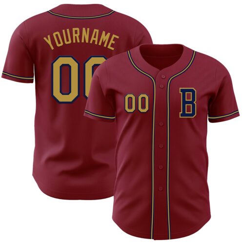 Crimson0157_bf3ddb65-b01b-469e-95f4-768b1d7f6a8a Custom Crimson Old Gold-Navy Authentic Baseball Jersey