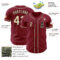Custom Crimson City Cream-Black Authentic Baseball Jersey