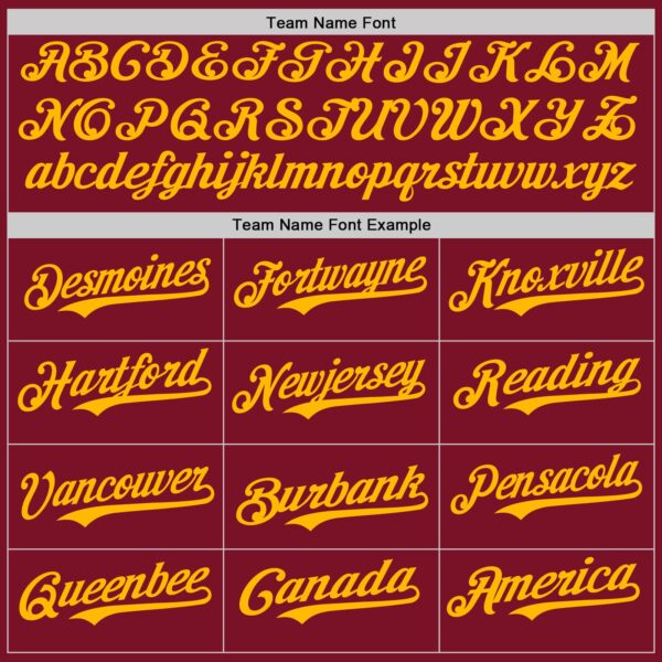 Custom Crimson Gold Authentic Baseball Jersey