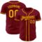 Custom Crimson Gold Authentic Baseball Jersey