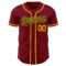 Custom Crimson Yellow Authentic Baseball Jersey