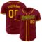 Custom Crimson Yellow Authentic Baseball Jersey
