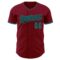 Custom Crimson Black-Teal Authentic Baseball Jersey