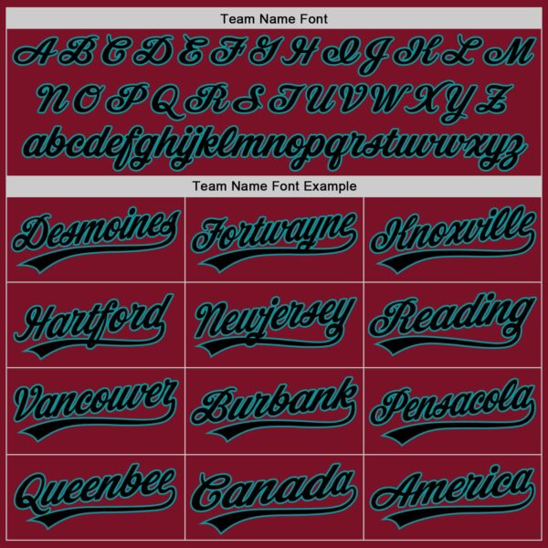 Custom Crimson Black-Teal Authentic Baseball Jersey