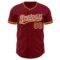 Custom Crimson White-Yellow Authentic Baseball Jersey