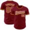 Custom Crimson White-Yellow Authentic Baseball Jersey