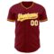 Custom Crimson Yellow-White Authentic Baseball Jersey