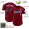 Custom Crimson Navy-White Authentic Baseball Jersey