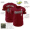 Custom Crimson Black-White Authentic Baseball Jersey