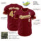 Custom Crimson Old Gold-White Authentic Baseball Jersey