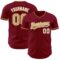 Custom Crimson Old Gold-White Authentic Baseball Jersey