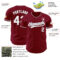 Custom Crimson White-Gray Authentic Baseball Jersey