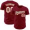 Custom Crimson White Black-Orange Authentic Baseball Jersey