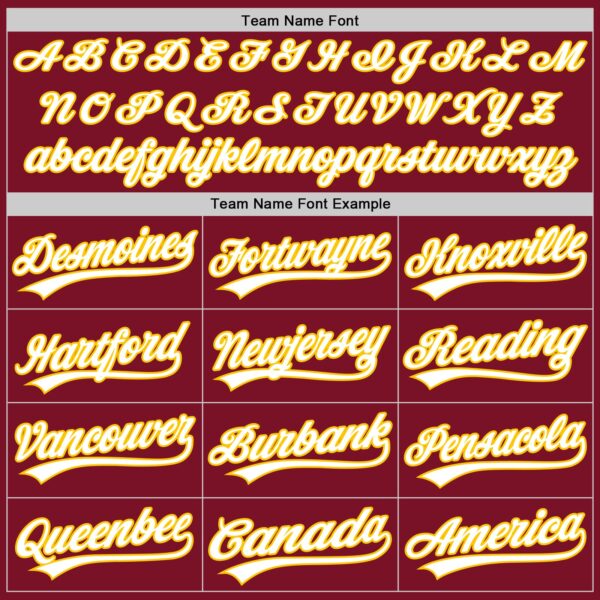 Custom Crimson White-Yellow Authentic Baseball Jersey