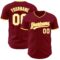 Custom Crimson White-Yellow Authentic Baseball Jersey