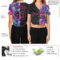 Custom Women's Black Black-Pink Summer 3D V-Neck Cropped Baseball Jersey