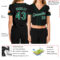 Custom Women's Black Kelly Green-White V-Neck Cropped Baseball Jersey