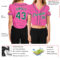 Custom Women's Pink Kelly Green-White V-Neck Cropped Baseball Jersey