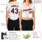 Custom Women's White Navy-Orange V-Neck Cropped Baseball Jersey