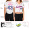 Custom Women's White Light Blue Black-Pink V-Neck Cropped Baseball Jersey