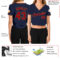 Custom Women's Navy Red-Old Gold V-Neck Cropped Baseball Jersey