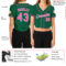 Custom Women's Kelly Green Pink-White V-Neck Cropped Baseball Jersey