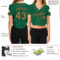 Custom Women's Kelly Green Old Gold-Black V-Neck Cropped Baseball Jersey