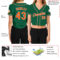 Custom Women's Kelly Green Orange-White V-Neck Cropped Baseball Jersey