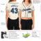 Custom Women's Cream Royal-Gold V-Neck Cropped Baseball Jersey