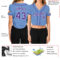 Custom Women's Light Blue Purple-White V-Neck Cropped Baseball Jersey