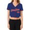 Custom Women's Royal Red-White V-Neck Cropped Baseball Jersey