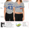 Custom Women's Gray Royal-Red V-Neck Cropped Baseball Jersey