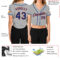Custom Women's Gray Royal-Orange V-Neck Cropped Baseball Jersey