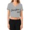 Custom Women's Gray Black-White V-Neck Cropped Baseball Jersey
